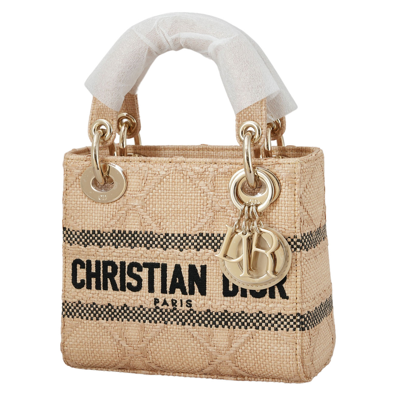 CHRISTIAN DIOR(USED)크리스찬디올 레이디 D LITE 미니 라피아
